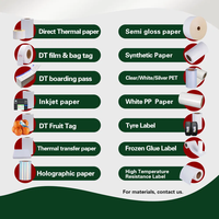 Transparentes PET-Gummi Heißschmelz-Einseitig Selbstklebendes Anti-UV Wasserdichtes Anpassbares Etikettenpapier & -Folie