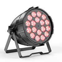 LED 18x10W RGBWAL 6 en 1 Aluminium Par Lights DMX 512 Control Stage Lighting pour DJ Disco Party Nightclub Wedding Lamp