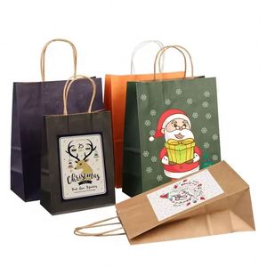 KM Paper Gift Shopping Brown White <b>Coffee</b> Gift Bag Food Packaging Sos Twist Handle Flat Handle Kraft Paper Bag - Product Image 3