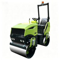 Compacteur routier à double tambour de 1,5 tonne, mini-rouleau compresseur d'asphalte, moteur Changchai, entièrement hydraulique, pompe SAUER pour travaux routiers