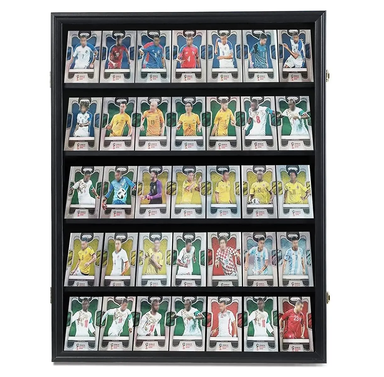 Porte-cartes à collectionner en acrylique transparent verrouillable, présentoir mural pour cartes de football et de basket-ball