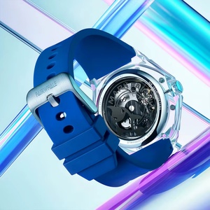 Mark Fairwhale 6550 Fashion Automatic <b>Mechanical</b> <b>Watch</b> for Men Silicone Transparent Luminous 3BAR Water Resistant Sport <b>Watch</b> - Product Image 3