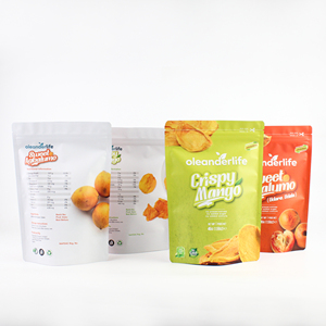 Bolsas de embalaje de patatas fritas de plátano de 45g, 50g, 150g, sellado térmico, bolsa de aperitivos de papel de aluminio de pie impresa personalizada para patatas fritas - Product Image 1