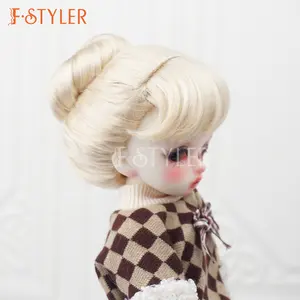 FSTYLER 인형 가발 합성 모헤어 꼬기 도매 공장 사용자 정의 인형 액세서리 BJD 인형 합성 머리