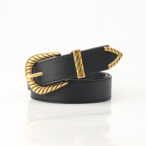 Cinturón de cuero de PU de estilo Vintage para mujer, colorido y de moda, con hebilla de aleación dorada, diseño <span class=keywords><strong>fino</strong></span> - Product Image 6