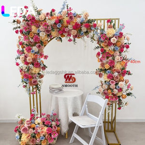 LEDA Nouvelle Conception de Fleurs Artificielles Colorées en Forme de Rose, Composition Florale en Rangée, Fleurs en Forme d'Angle pour la Décoration d'Événements de Mariage - Product Image 5