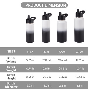 40oz Triple wall vacuum insulated Flip straw lid water <b>bottle</b> Drop resistant sports <b>thermos</b> 12 hour hot 24 hour cold - Product Image 6