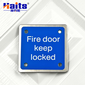 Panneau de <span class=keywords><strong>porte</strong></span> en acier inoxydable, panneau de <span class=keywords><strong>porte</strong></span> <span class=keywords><strong>coupe</strong></span>-<span class=keywords><strong>feu</strong></span>, panneau « garder la <span class=keywords><strong>porte</strong></span> verrouillée », indicateur de sécurité mural - Product Image 6