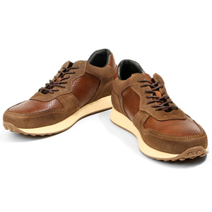Zapatos Deportivos de Piel Genuina para Hombre, Transpirables, de Tacón Bajo, Estilo Casual, con Bloques de Color y Diseño de Parches - Product Image 3