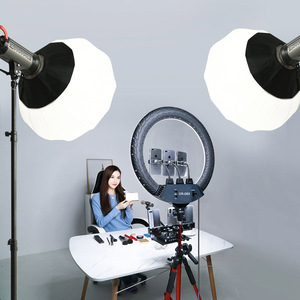Phiên Bản 5600K Trắng CRI 95 + 150W Bộ Đèn LED Phòng Thu Liên Tục Bowens Mount Lantern Softbox OEM Better Sl60w - Product Image 1