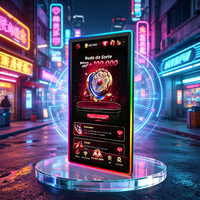 Pantalla Táctil PCAP de Alto Brillo con Luz LED Halo para Kioscos de Juegos Comerciales y Señalización Digital, Compatible con OEM y ODM