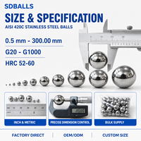 Bille en acier inoxydable AISI 440C de 1/4 pouce (6,35 mm) G25, billes de clapet de retenue trempées, résistantes à la corrosion, pour le contrôle du débit