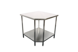 Corner Stainless Steel <b>Work</b> <b>Table</b> Food Prep <b>Tables</b> <b>for</b> Commercial Kitchen NSF Metal Heavy Duty Workbench with Backsplash - Product Image 5