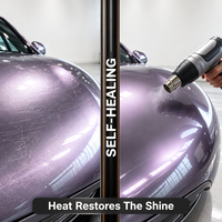 Film de protection de peinture pour voiture 7,5 mil en TPU auto-réparant, effet changeant de couleur, brillant, métallisé, miroir violet, hydrophobe, 1,52 m x 15 m