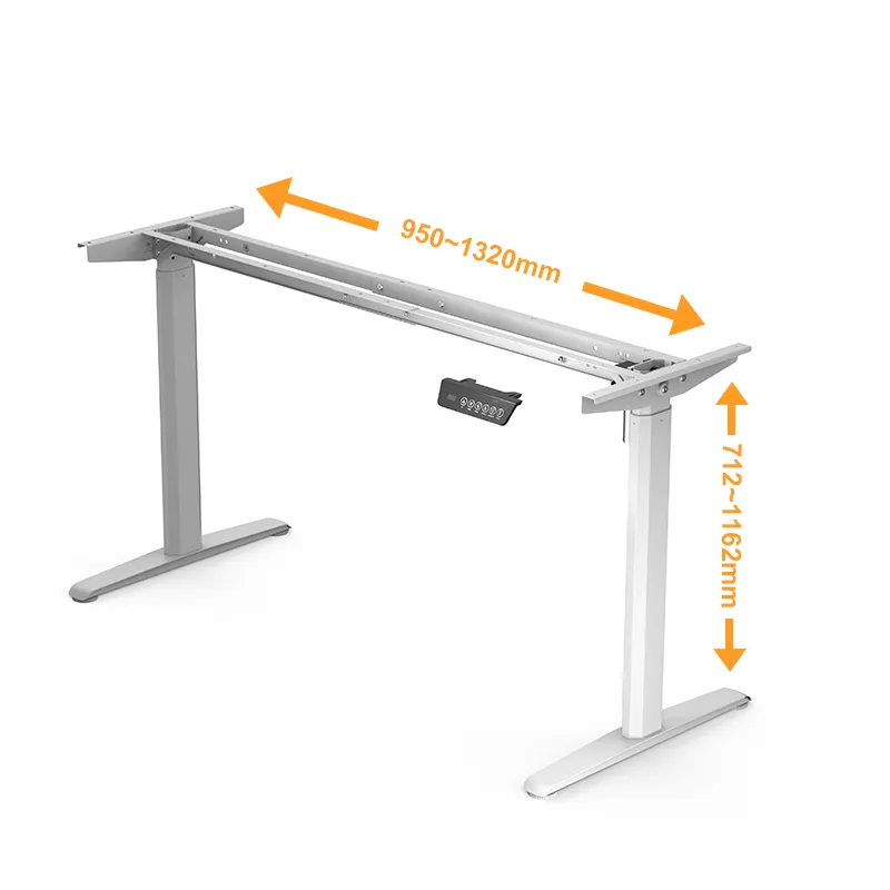 Qb động cơ kép tự động nâng bàn kim loại khung Chiều cao có thể điều chỉnh 2 giai đoạn cơ chế bàn đứng điện văn phòng máy trạm