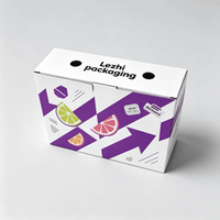 Boîte d'emballage et d'expédition en carton ondulé personnalisée avec logo flexographique pour 6 ou 12 packs de boissons, bières, jus, sodas en canettes