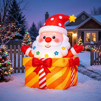 Nouvelles décorations de jardin gonflables de style dessin animé Père Noël pour fêtes, ambiance festive et séances photo