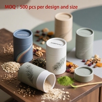 Carton de luxe cylindre thé café avoine petit déjeuner chocolat conteneur de qualité alimentaire tube de papier recyclable emballage