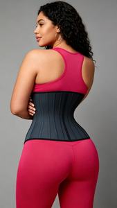 Corset amincissant en latex pour femme, effet sablier, serre-taille sous-poitrine, 25 baleines en acier, avec 3 crochets, pour le sport - Product Image 5