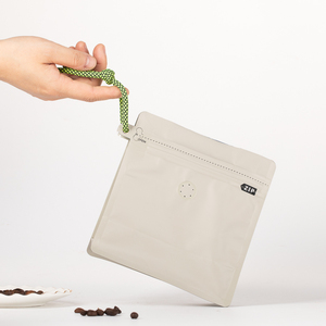 Sacos para Alimentos de Fundo Plano em Folha de Alumínio Reseláveis, Embalagem de Café Stand Up com Cordão e Válvula de Liberação de Ar - Product Image 6