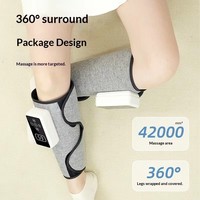 Masseur de pieds portable, rechargeable par USB, avec chauffage enveloppant et pétrissage pour les mollets, favorisant la circulation et la récupération musculaire