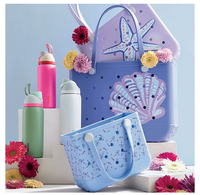 Sac de plage ouvert portable en silicone EVA, grande capacité, imperméable, lavable, durable, pour femmes, voyage, piscine, extérieur, été, sac fourre-tout