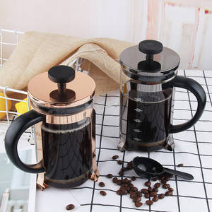 Cafetière à piston <span class=keywords><strong>en</strong></span> <span class=keywords><strong>verre</strong></span> borosilicate avec cadre <span class=keywords><strong>en</strong></span> acier inoxydable, <span class=keywords><strong>verre</strong></span> résistant à la chaleur, cafetière à piston moderne - Product Image 4