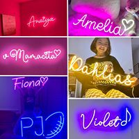 Enseignes au néon personnalisées, Enseigne lumineuse au néon personnalisée, Enseigne au néon pour décoration murale de mariage Chambre à coucher Fête d'anniversaire Bar Boutique Logo personnalisé