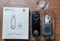 Sonnette de porte Wi-Fi sans fil avec détecteur de mouvement et caméra Full HD 720P pour la maison (vente en gros)