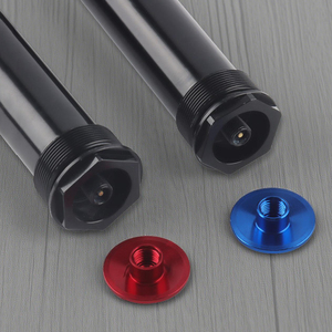Fourche avant de VTT de remplacement 26/27,5/29 pouces pour vélos de route, en alliage d'aluminium, débattement de 120 mm, chambre à air, tige d'amortissement, fourche à câble/à bras - Product Image 3