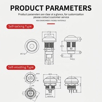 Interrupteur à bouton-poussoir électrique Wintai-tech PBS-33B 1NO IP65 3A, structure électronique pour appareils ménagers, directement de l'usine
