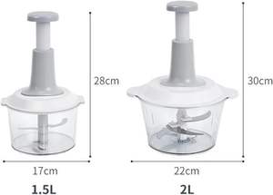 Nouvel arrivage : Hachoir manuel en plastique pour viande, légumes et oignon, avec fonction de broyeur et trancheur - Product Image 6