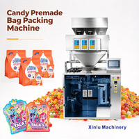 Machine d'emballage automatique de sachets préformés Doypack pour bonbons, guimauves, amandes, caramel, et sachets à fond plat avec fermeture éclair