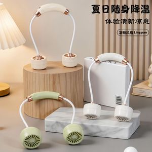 พัดลมคล้องคอแบบพกพา ชาร์จไฟได้ ใช้พลังงานจาก USB มอเตอร์ DC 5W ปรับความเร็วได้สามระดับ พัดลมแบบสวมใส่ได้สำหรับการเดินทางกลางแจ้งและการใช้งานในชีวิตประจำวัน - Product Image 5