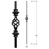 Balustre d'escalier de luxe en fer forgé noir mat torsadé avec socle pour rampe d'escalier intérieure et balcon