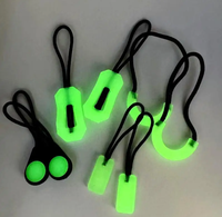 10 pièces Têtes de fermeture éclair lumineuses qui brillent dans le noir, anti-perte, pour sacs à dos, vêtements, vestes, kits de couture et de réparation