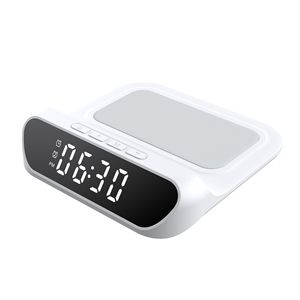 HiTao Chargeur sans fil 2-en-1 à charge rapide 15W avec horloge numérique et alarme, station de charge de bureau pour téléphones - Product Image 2