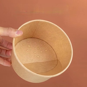 Nhà Hàng Sử Dụng Kraft Giấy Đi Đi Hộp Để Đi Thực Phẩm Container Thực Phẩm Dùng Một Lần Hộp Súp Cup Với Nắp - Product Image 5