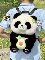 Peluche Panda en Velours de Vison Européen, Modèle Avocat, Jouet Doux en Forme de Fleur, Cadeau pour Enfants et Filles