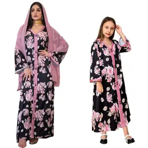 2023 Parent-child attire robe fashion ins hot selling dress omani abaya designs arabian abaya model abaya