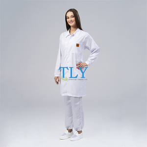 Tùy chỉnh không thấm nước lưới Polyester cotton labcoat phòng sạch chống tĩnh điện Áo khoác may mặc đồng phục <span class=keywords><strong>ESD</strong></span> <span class=keywords><strong>smock</strong></span> - Product Image 6