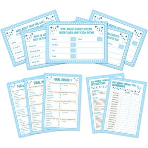 Baby Shower Friendly Feud Game Cards avec pour adultes Party Group Games Mère à Party Game Funny Trivia <span class=keywords><strong>Quiz</strong></span> Boy Party Favors - Product Image 1