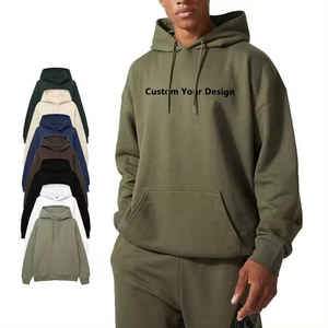 Custom Logo Blank 450 Gsm Heavyweight <b>French</b> Terry Hoodie Oversized Cotton Hoodies Custom Hoodies for Men Street - Product Image 1