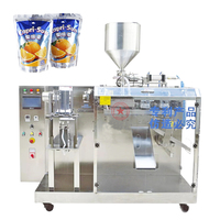 Petite machine à remplir et sceller les sachets préfabriqués automatiques horizontaux à bas prix doypack machine à emballer les sachets de jus de fruits liquides