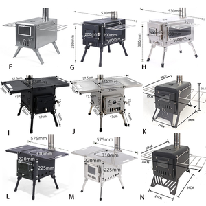 Estufa Portátil de Leña para Carpa, de Acero, con Chimenea Plegable, Impermeable, Independiente, para Acampar, Cocinar y Hacer Picnic al Aire Libre - Product Image 5