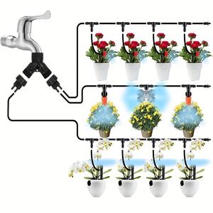 Kit d'irrigation par micro-pulvérisation, tuyau PVC 30m, buse réglable, système d'arrosage automatique pour fleurs, jardinage et aménagement paysager - Product Image 1