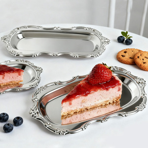 Piatto per Dessert in Acciaio Inox, Vassoio per Snack da Caffè, Frutta Secca, Piatto per Aromaterapia e Conservazione Candele - Product Image 2