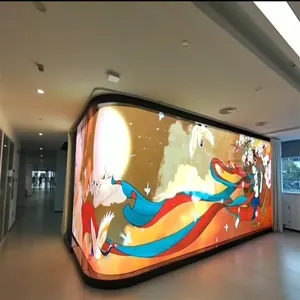 Led Holographic invisible transparent screen install on glass player 3d video led film screen led crystal film screen