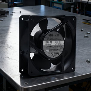 พัดลมระบายความร้อนแบบแกน 4715PS-12T-B30 ของแท้จากญี่ปุ่น ยี่ห้อ <span class=keywords><strong>Minebea</strong></span> <span class=keywords><strong>NMB</strong></span> แบบลูกปืนไฟฟ้า 115V ขนาด 120x120x38 มม. โครงพลาสติก - Product Image 5
