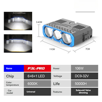 Foco LED para Parrilla AEFC P3L-PRO 100W 12V 6000K IP67 Impermeable de Aleación de Aluminio para Todos los Coches, SUV y Camiones